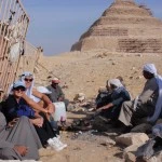 Invited for a cuppa with the locals at Saqqara